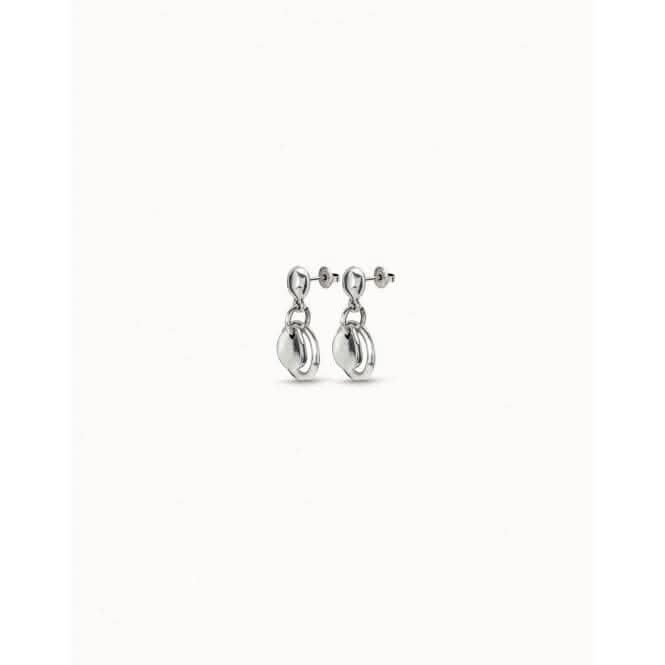 Flake Silver Metal EarringsUNOde50PEN0384MTL0000U