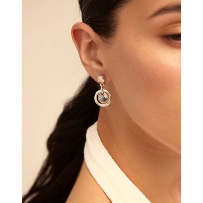 Flake Silver Metal Earrings PEN0384MTL0000U