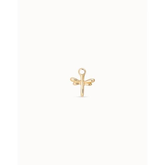 Fly High Charm Golden Metal Dragonfly Piercing Charm CHP0030ORO0000U