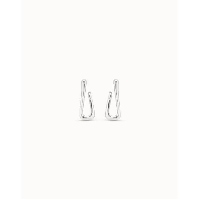For U Silver Metal Earrings PEN0795MTL0000U