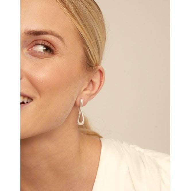 For U Silver Metal Earrings PEN0795MTL0000U