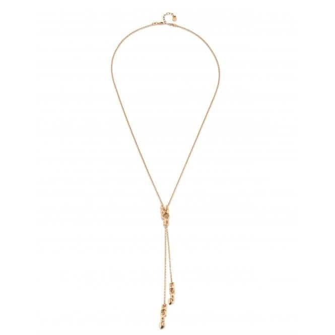 Forever 18k Gold Plated Chain Three Figures Necklace COL1885ORO0000U