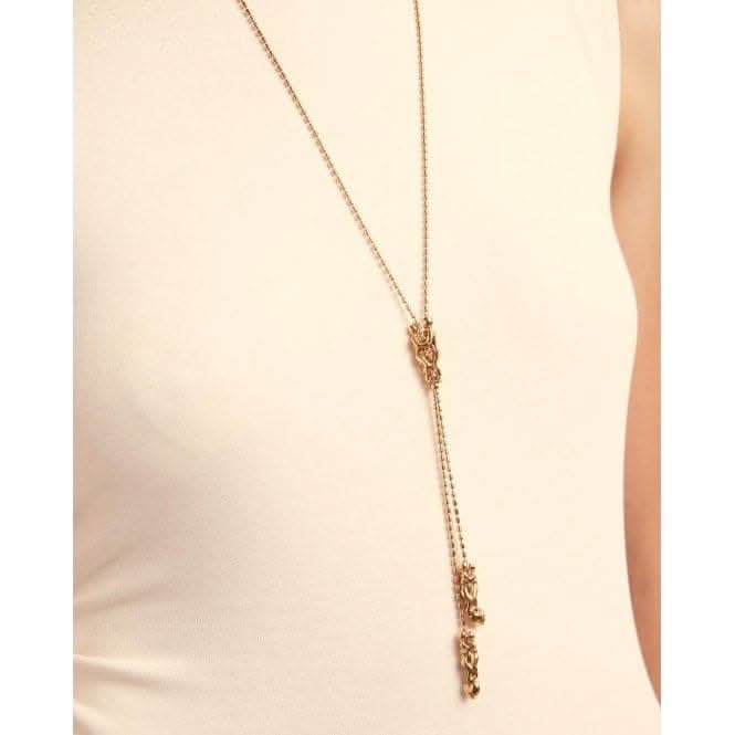 Forever 18k Gold Plated Chain Three Figures Necklace COL1885ORO000UNOde50COL1885ORO000