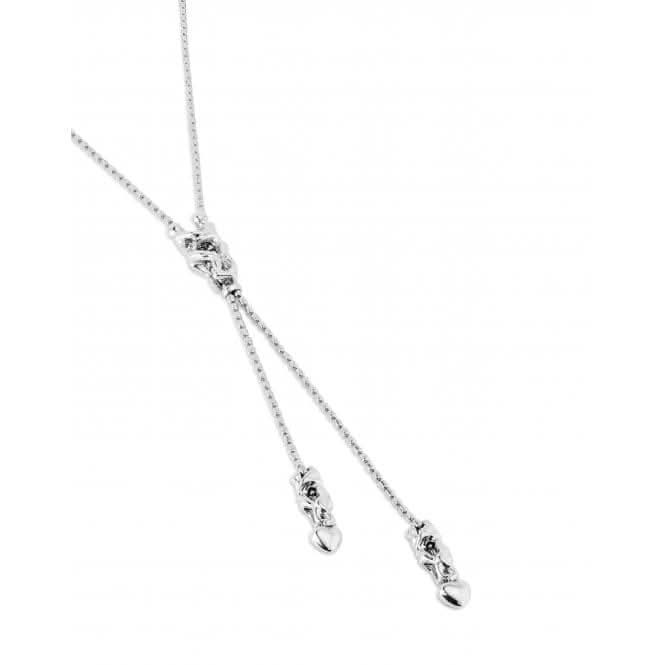 Forever Silver Plated Chain Three Figures Necklace COL1885MTL0000U