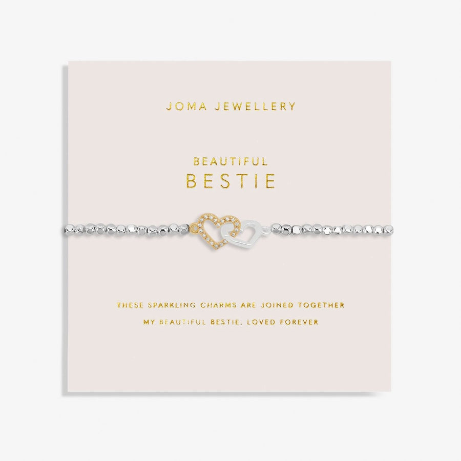 Forever Yours Beautiful Bestie Silver Gold Plated Bracelet 7481