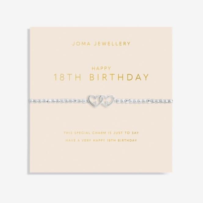 Forever Yours Happy 18Th Birthday Silver 17.5cm Bracelet 6159Joma Jewellery6159
