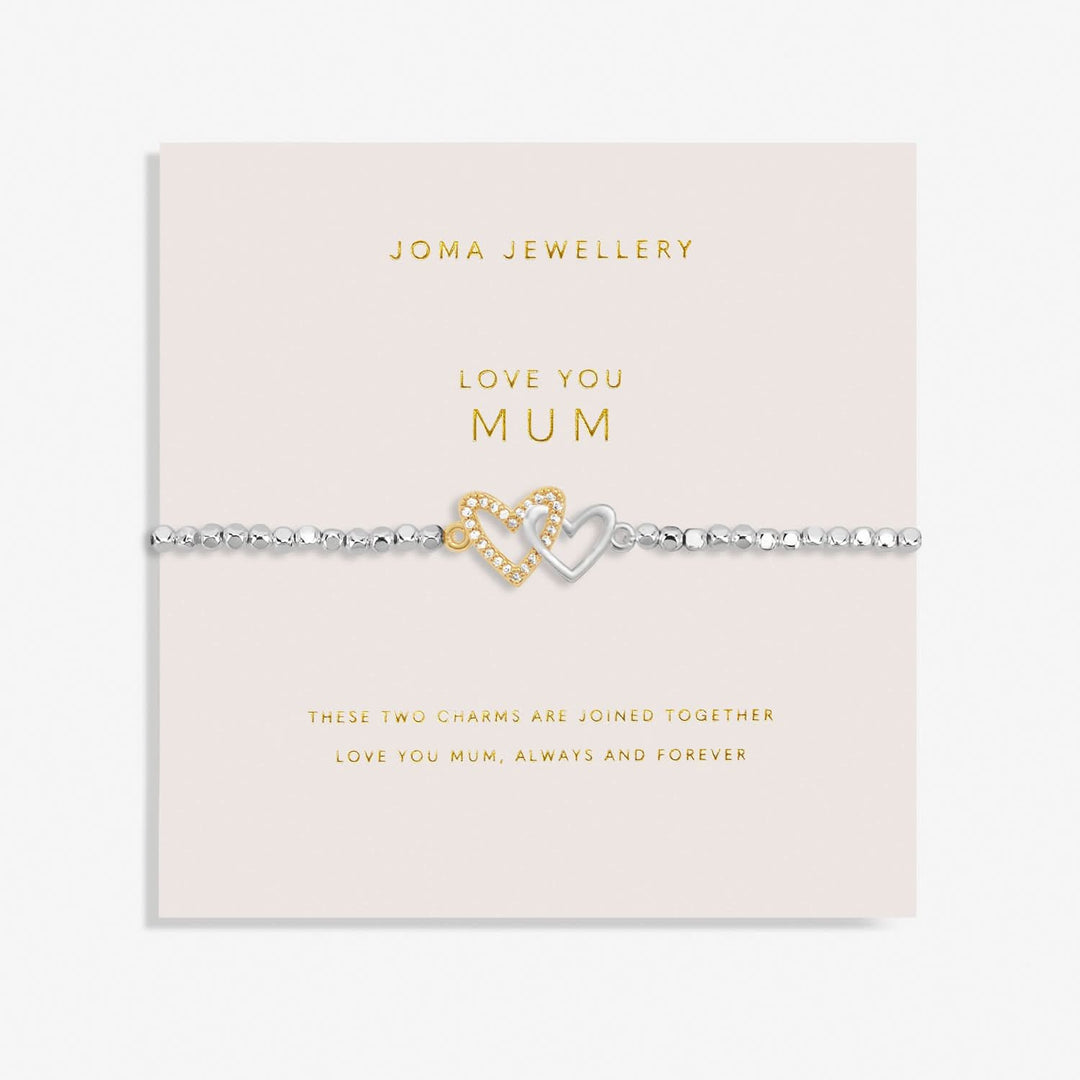 Forever Yours Love You Mum Silver Gold Plated Bracelet 7477Joma Jewellery7477