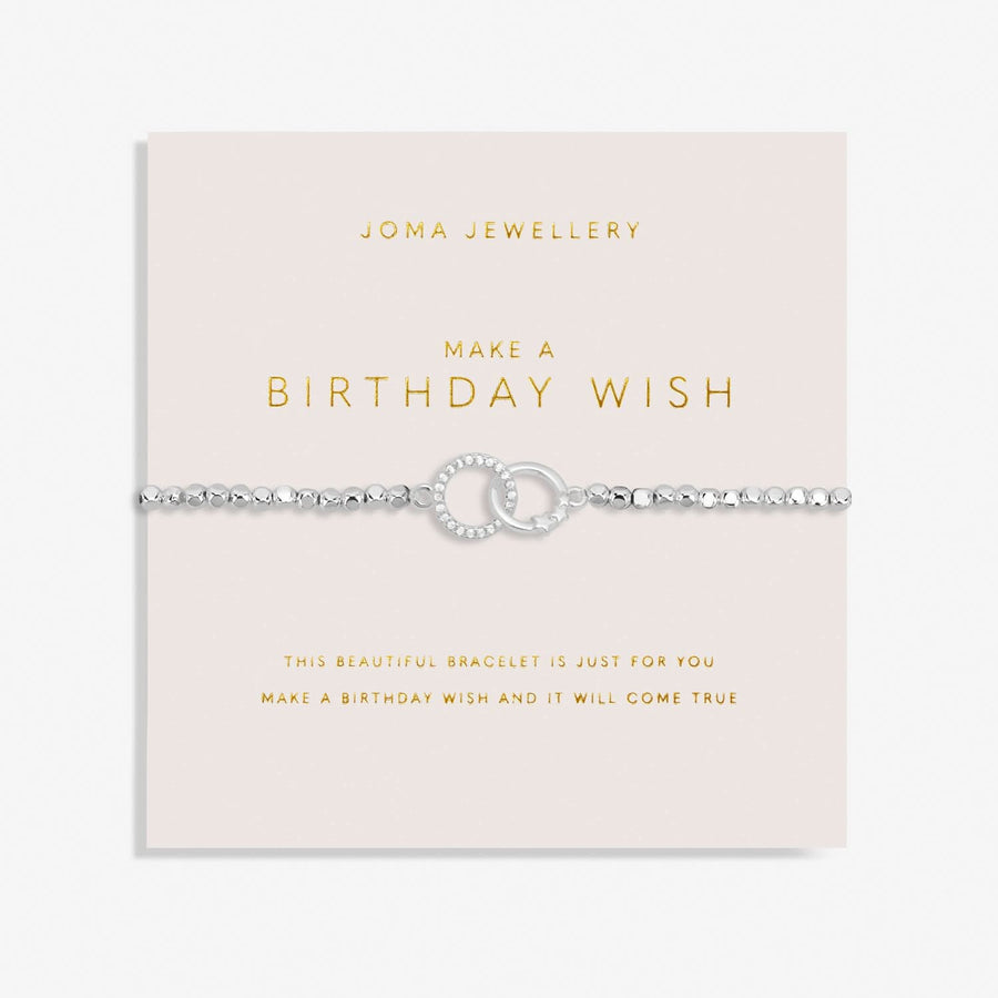 Forever Yours Make A Birthday Wish Silver Plated Bracelet 7479