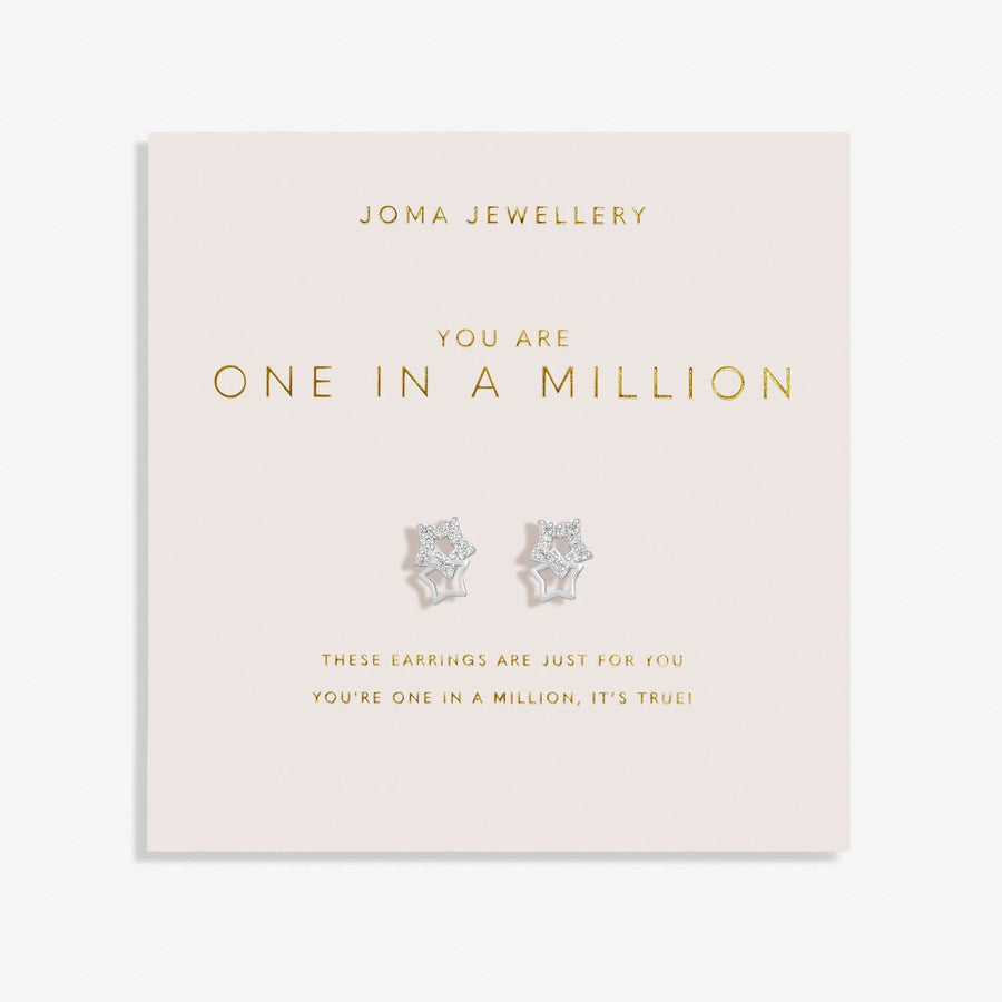 Forever Yours You Are One A Million Silver Plated Earrings 7510