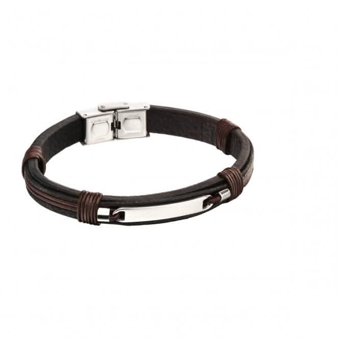 Fred Bennett ID Woven Leather Bracelet B5124