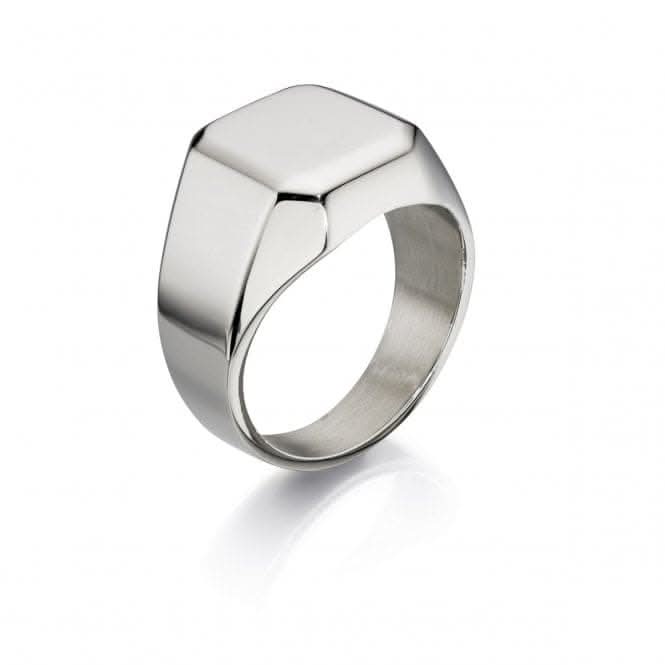 Fred Bennett Stainless Steel Large Plain Signet Ring R3412