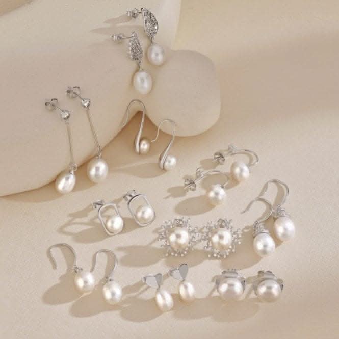 Fresh Water Pearl Rigid Dropper Earrings ERLE019Ellie Rose LondonERLE019