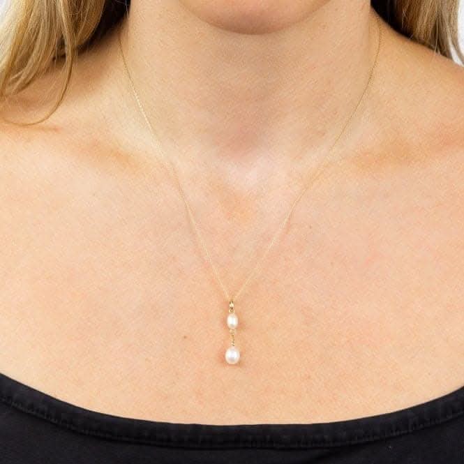 Fresh Water Pearl Tier Drop Yellow Gold PendantGP2282W