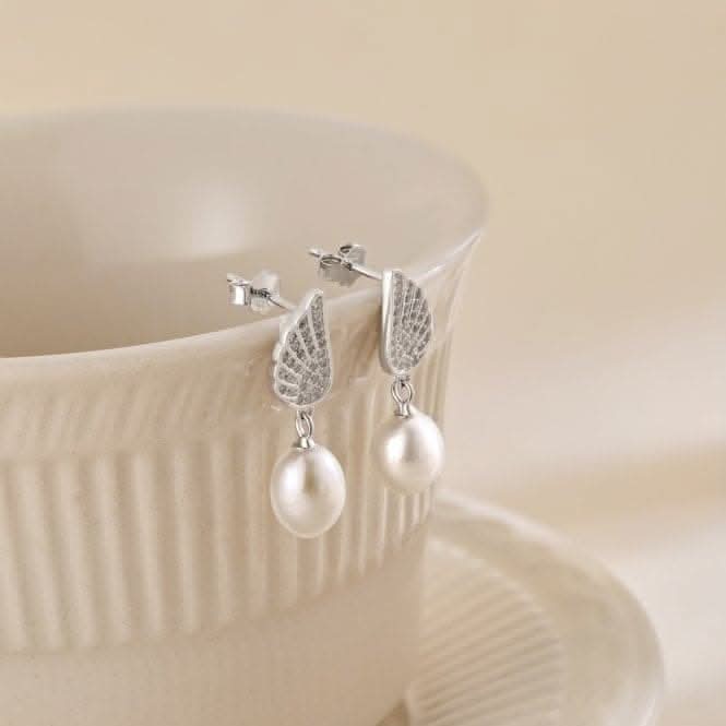 Fresh Water Pearl Wing Dropper Earrings ERLE024Ellie Rose LondonERLE024