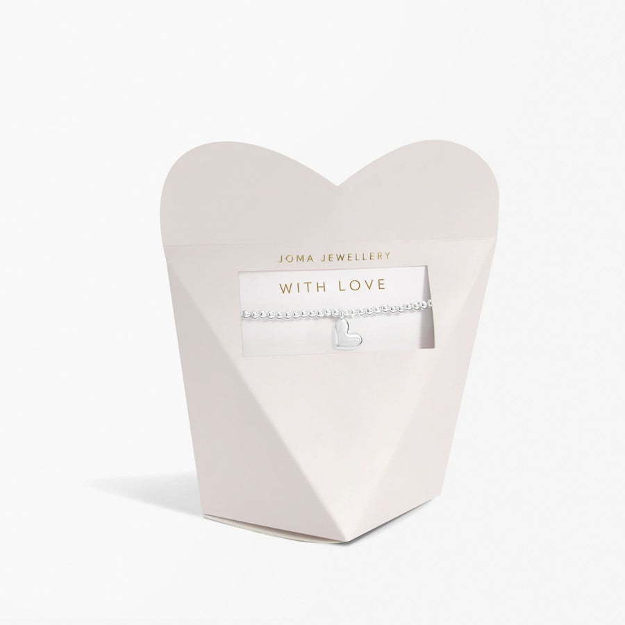From The Heart Gift Box With Love Silver Plated Bracelet 7680