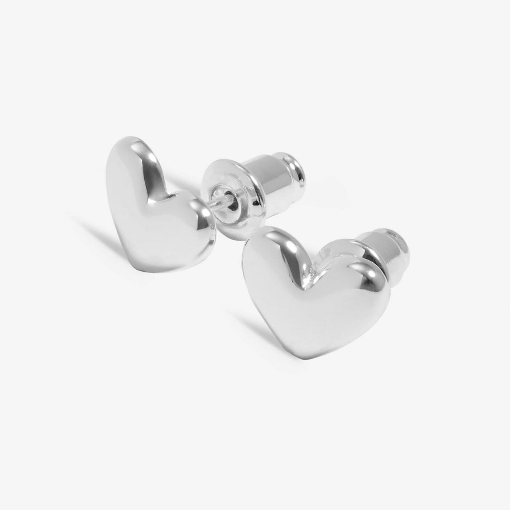 From The Heart Gift Box With Love Silver Plated Earrings 7681