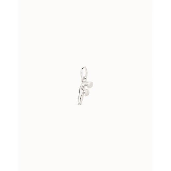 Gimme Me A Letter F Silver Metal Charm CHA0032MTL0000U