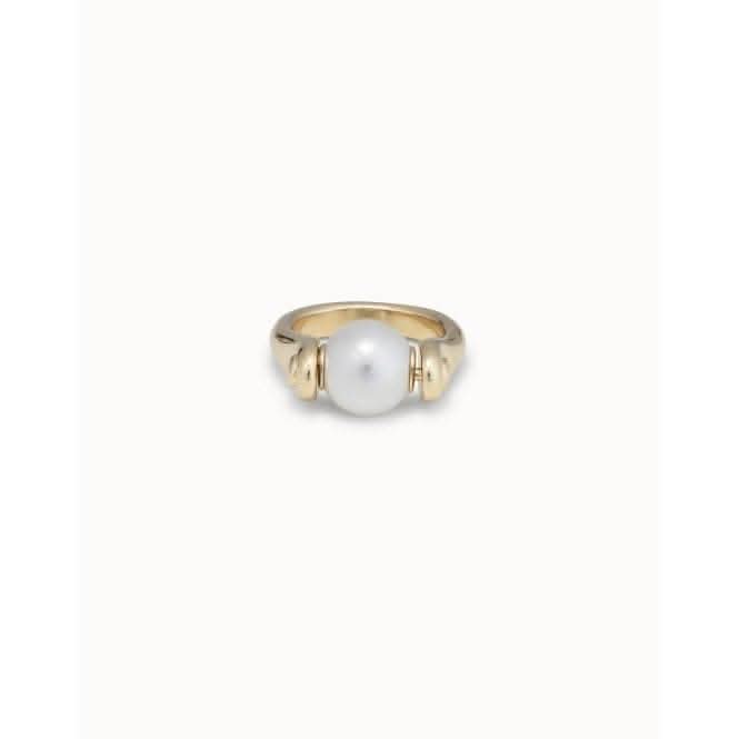 Full Pearlmoon White Pearl Shell Ring ANI0717BPLORO