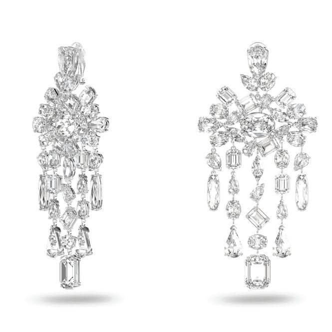 Gema Drop Chandelier White Rhodium Plated Earrings 5639329