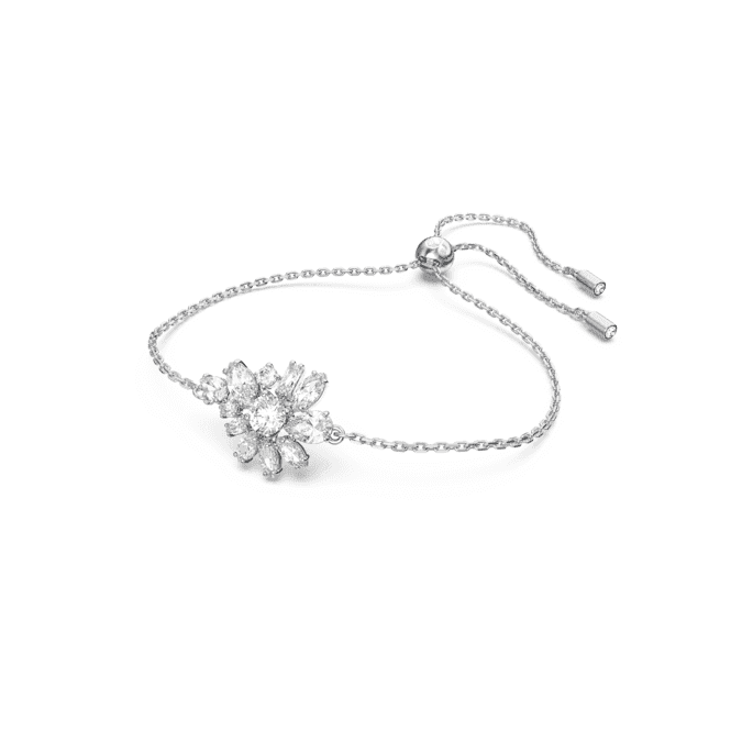 Gema Flower White Rhodium Plated Bracelet 5644684