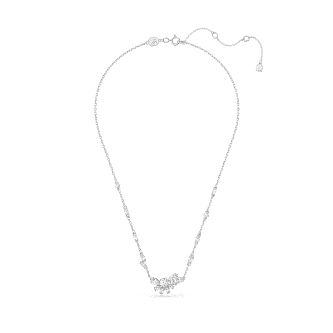 Gema Flower White Rhodium Plated Pendant 5644683