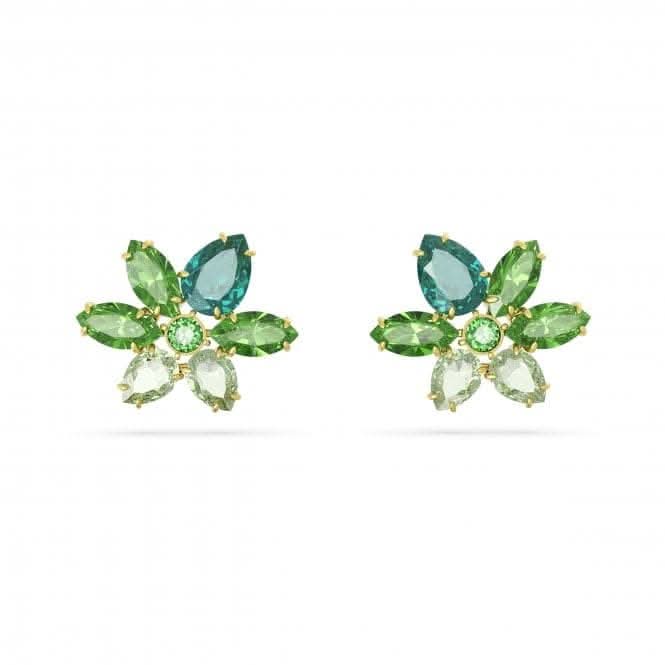 Gema Gold - Tone Plated Green Flower Stud Earrings 5658400Swarovski5658400