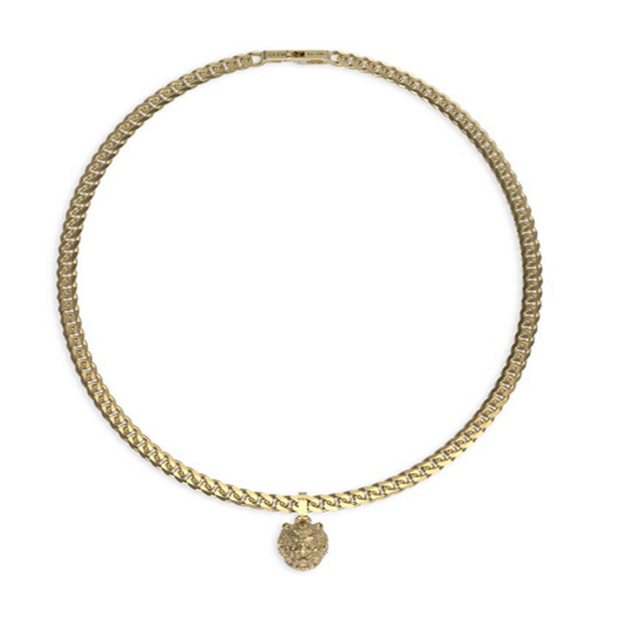 Gents 2Dc Chain & Lion Head Necklace UMN01301YG