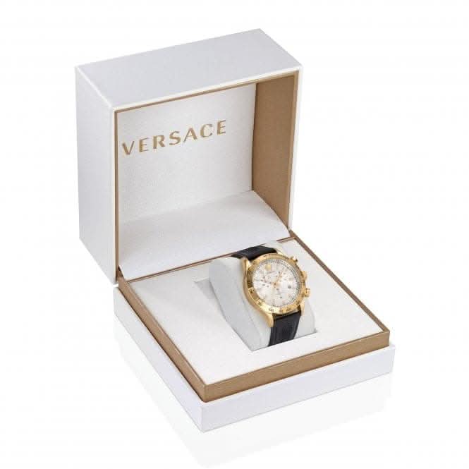 Gents Hellenyium Gold - Tone White - Silver Watch VE2U00222Versace WatchesVE2U00222