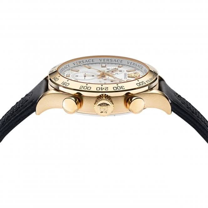 Gents Hellenyium Gold - Tone White - Silver Watch VE2U00222Versace WatchesVE2U00222