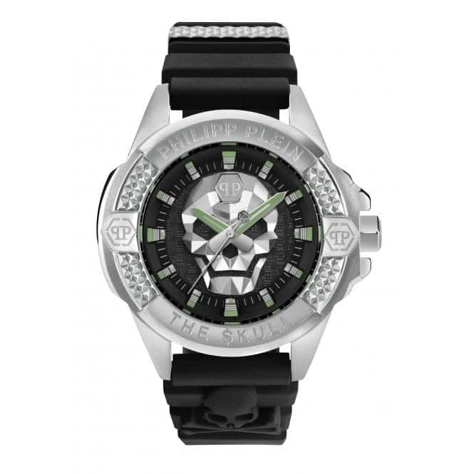 Philipp Plein Gents High-Conic The $Kull Black Watch PWAAA0121