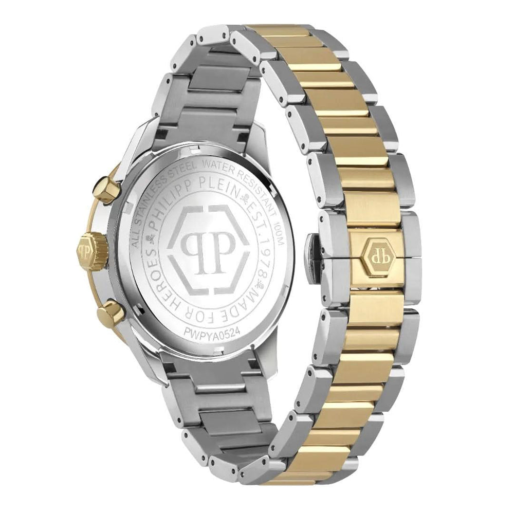 Philipp Plein Gents Hyper-Sport Pleinmeter Silver Gold Watch PWPYA0524