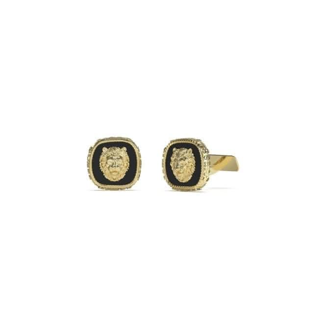 Gents Lion 18mm Coin Cufflinks UMC04008YGBK