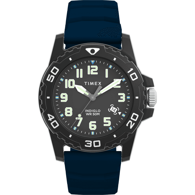 Timex Gents Main Street Black Watch Acotis Diamonds