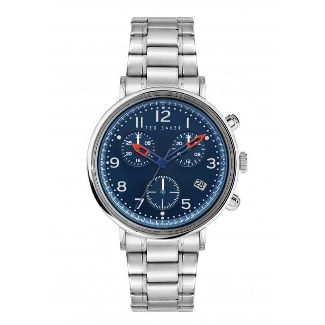 Ted Baker Gents Mimosaa Chrono Silver Tone Stainless Steel Watch BKPMMF123