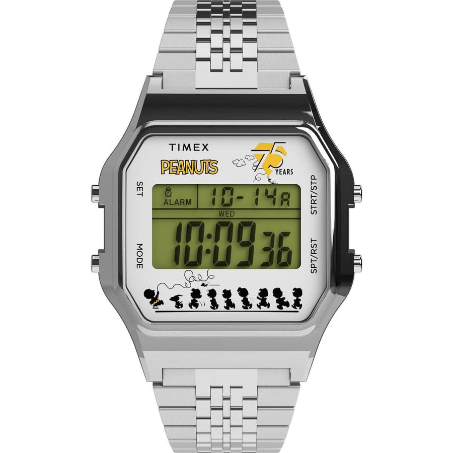 Gents Peanuts Timex 80 Silver Tone Watch TW2Y20000