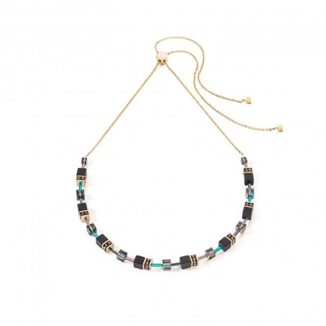GeoCUBE® Iconic Nature Black Multicolour Chain Necklace 3035/10-1315
