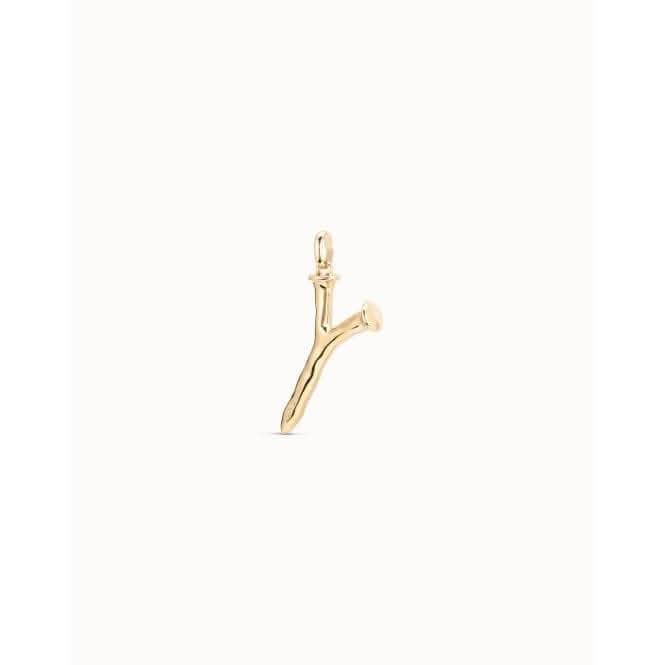 Gimme A Letter Y Large Golden Metal Charm CHA0025ORO0000U