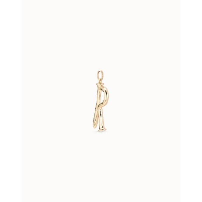 Gimme A Letter R Large Golden Metal Charm CHA0018ORO0000U