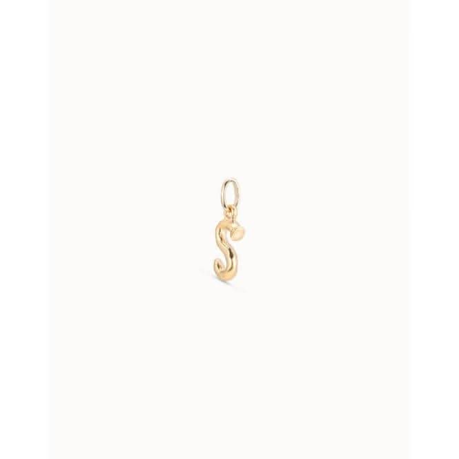 Gimme A Letter S Golden Metal Charm CHA0045ORO0000U