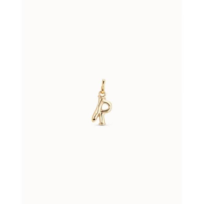 Gimme Me A Letter R Golden Metal Charm CHA0044ORO0000U