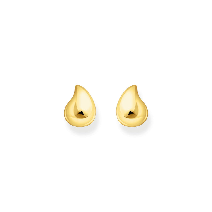 Sterling Silver Bold Elegance Gold Plated Organic Shaped Earrings H2303-413-39