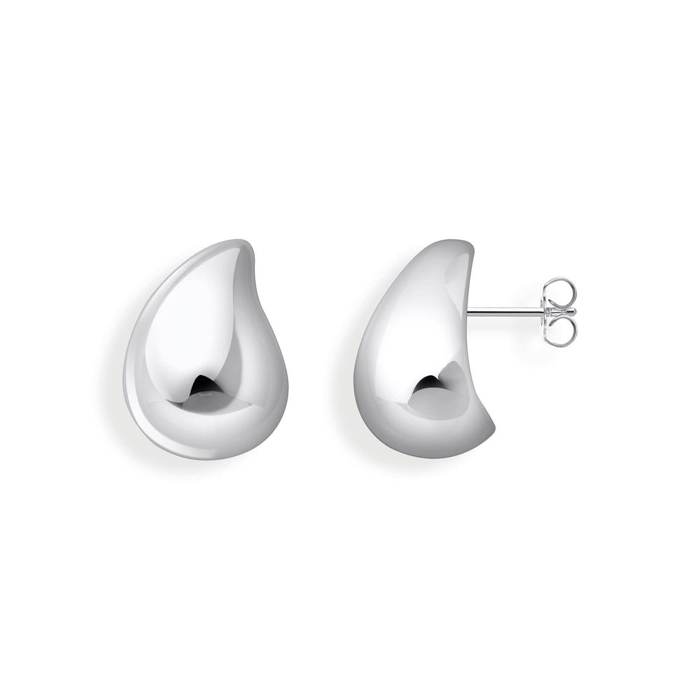 Sterling Silver Bold Elegance Organic Drop Shaped Earrings H2299-001-21