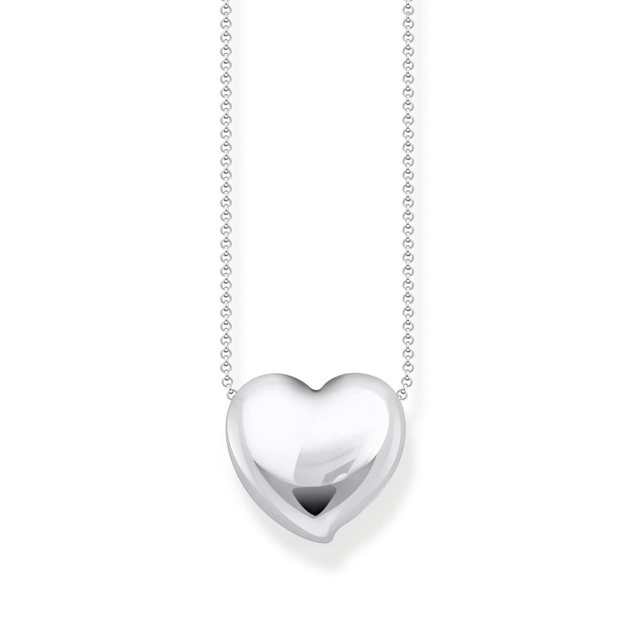 Sterling Silver Bold Elegance Heart Shaped Necklace KE2276-001-21