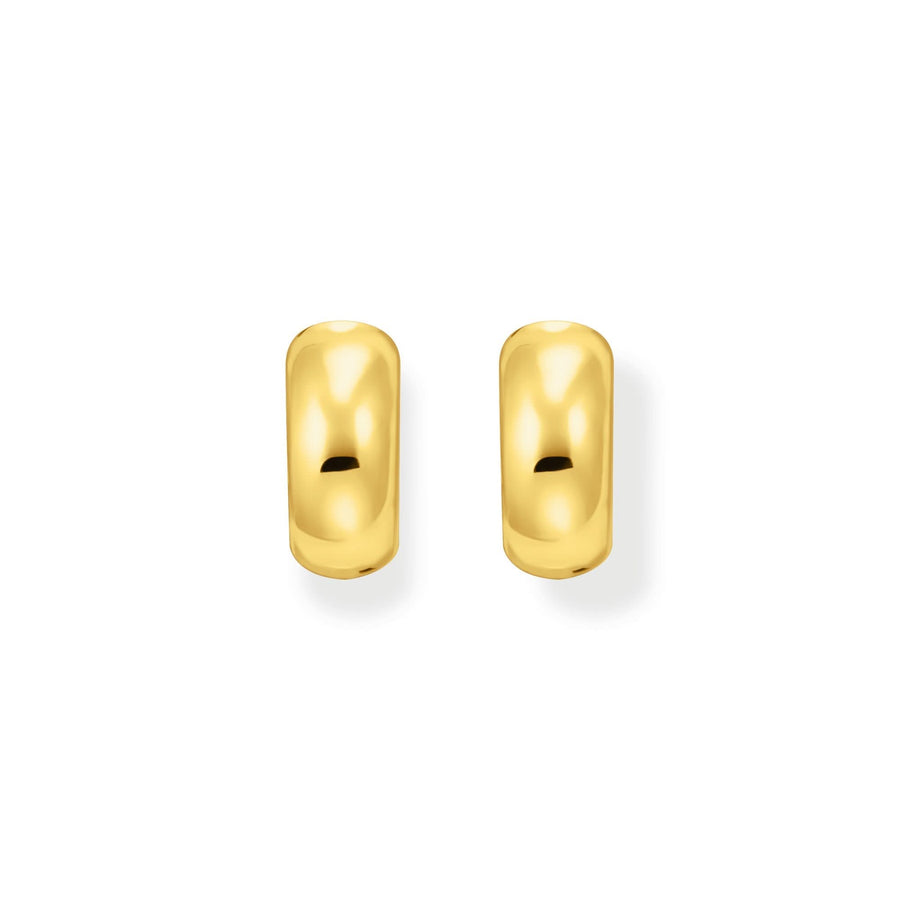 Sterling Silver Bold Elegance Gold Plated Chunky Hoop Earrings CR741-413-39