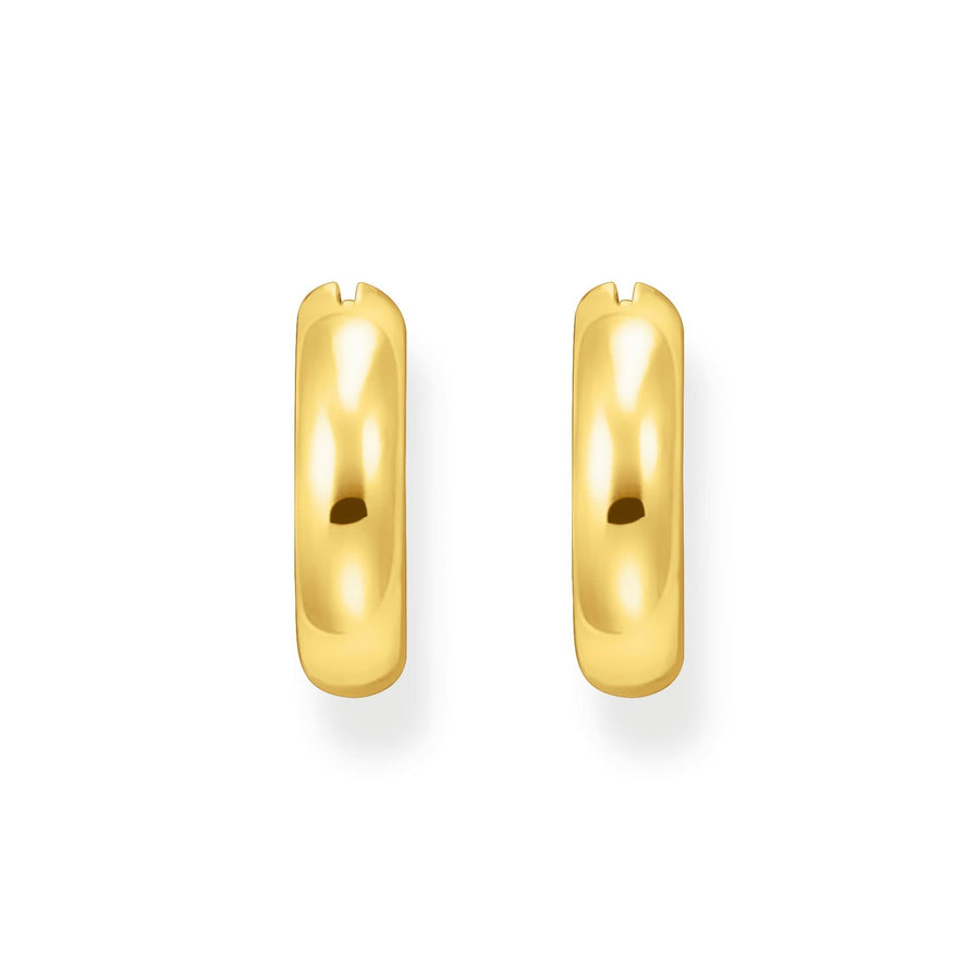 Sterling Silver Bold Elegance Gold Plated Hoop Earrings CR747-413-39