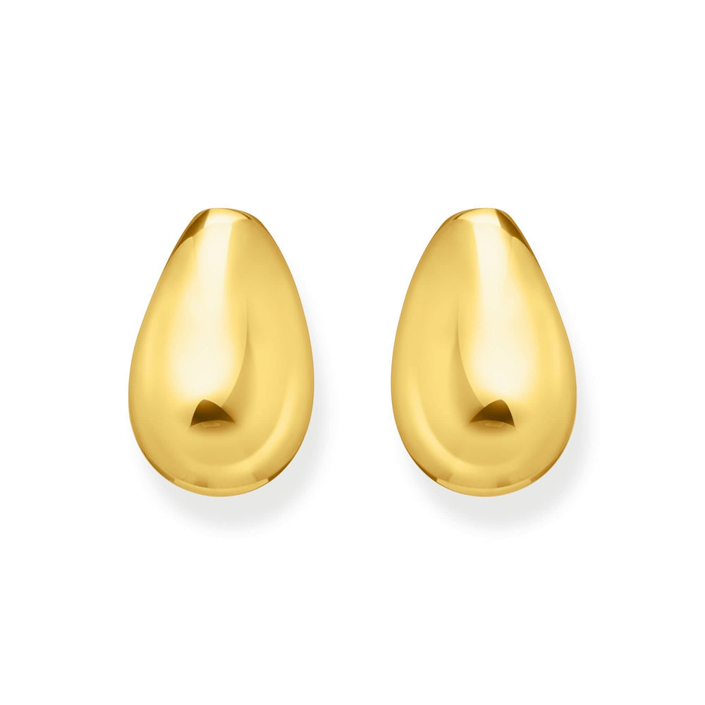 Sterling Silver Bold Elegance Gold Plated Drop Shaped Earrings H2308-413-39