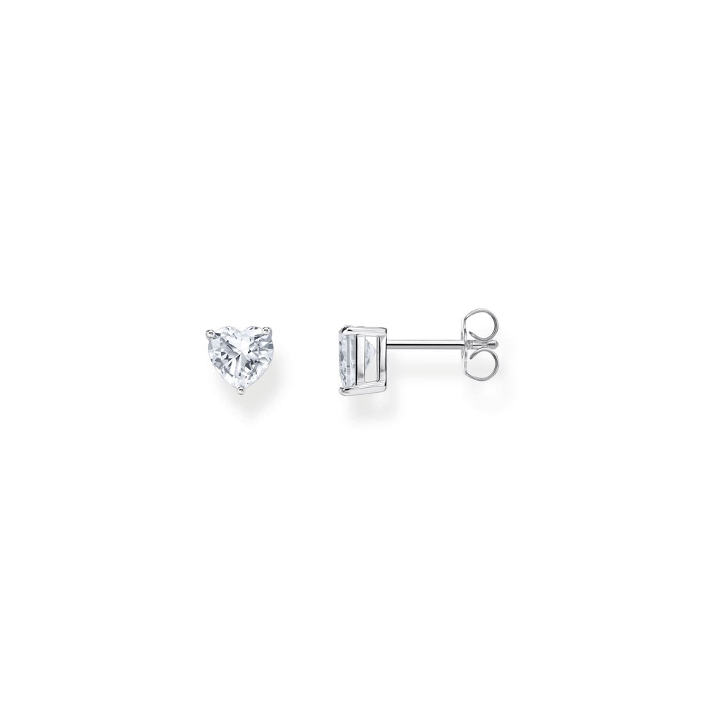 Essentials Sterling Silver Love & Hearts White Zirconia Earrings H2306-051-14