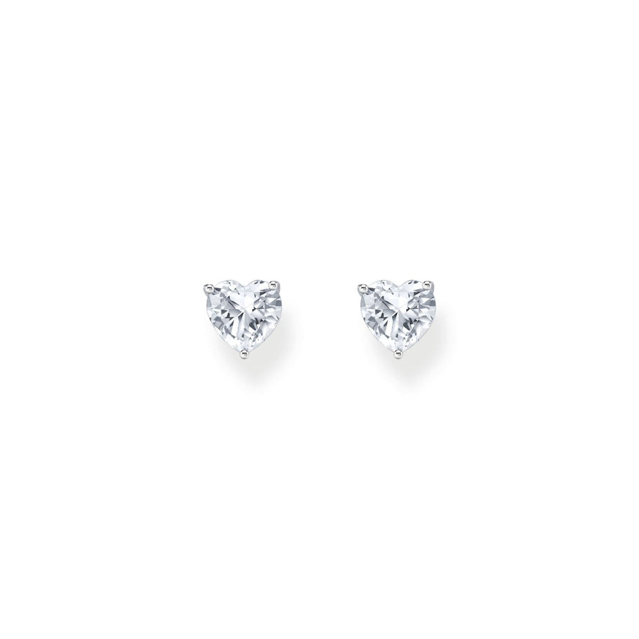 Essentials Sterling Silver Love & Hearts White Zirconia Earrings H2306-051-14