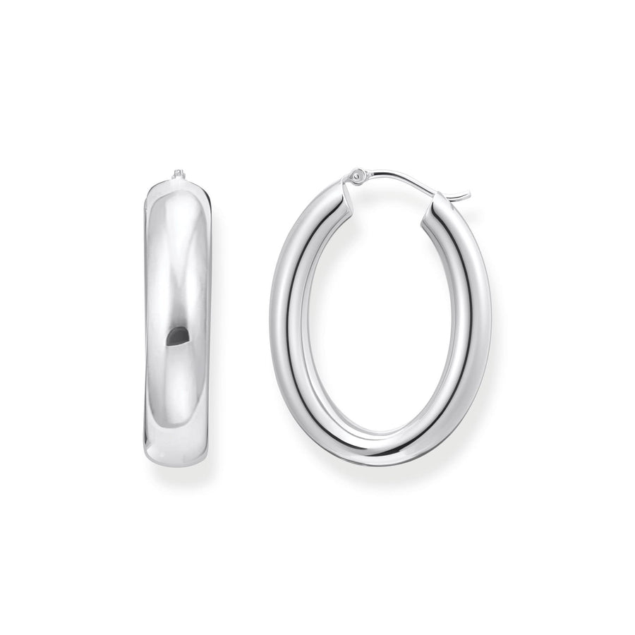 Sterling Silver Bold Elegance Big Chunky Hoop Earrings CR739-001-21