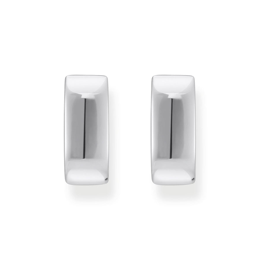 Sterling Silver Bold Elegance Angular Hoop Earrings CR744-001-21